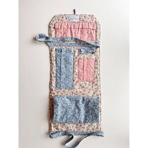 Vintage SUTTLES & SEAWINDS Floral Cottagecore Cotton Travel Toiletry Caddy